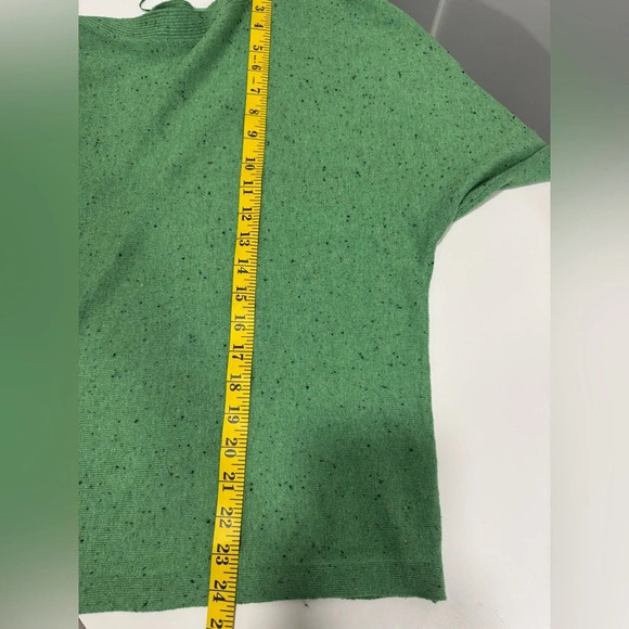 J. Jill  Petite small Marled Flecked Green 3/4 Sleeve Pullover - Picture 8 of 13